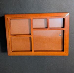 San Francisco Cherry Wood Multi Frame Photo Music Jewelry Box 8 x 5 x 2